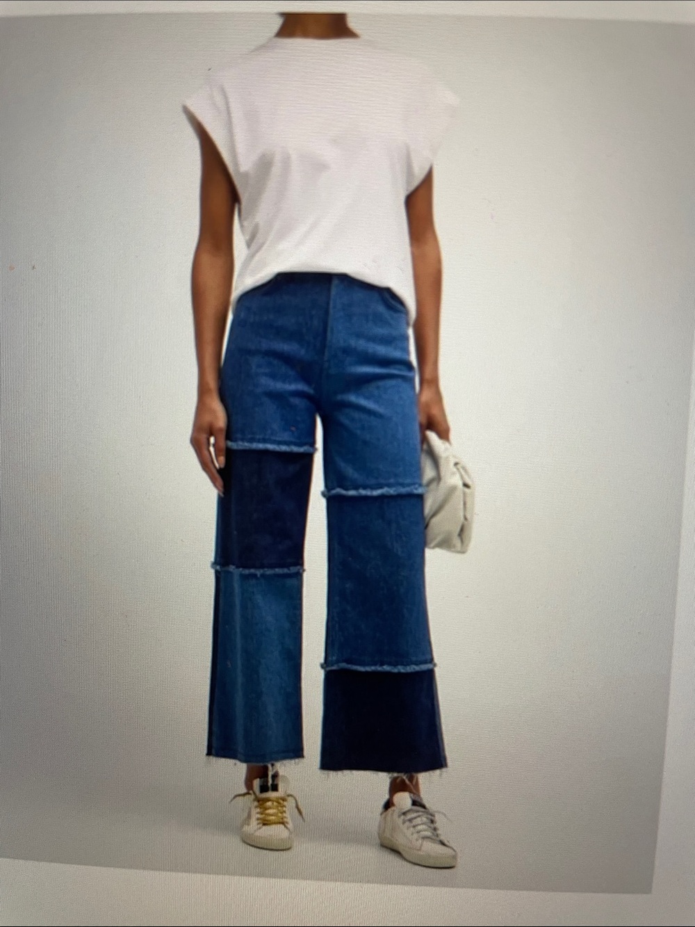Rails Getty crop in patchwork denim sz 26